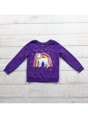 Garanimals Girls Purple Unicorn Long Sleeve Shirt Toddler Top 3T